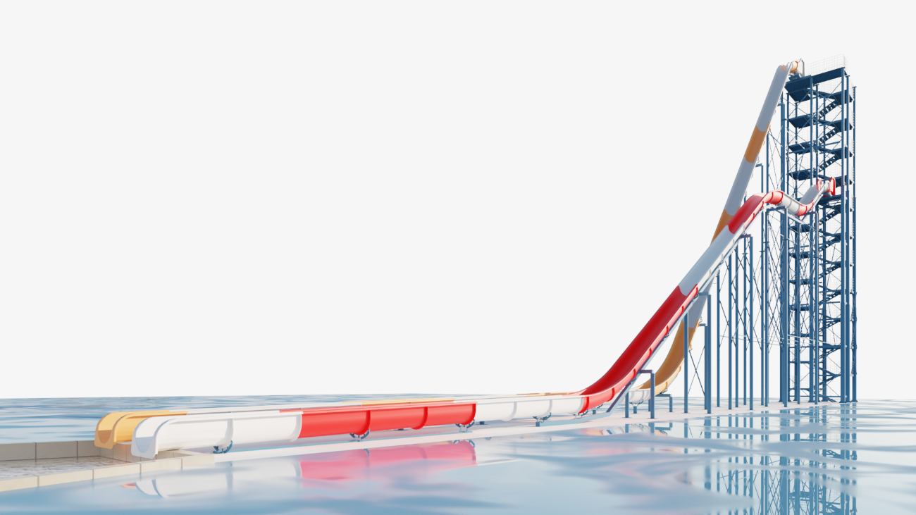 Макет горки для Аквапарк XXI век г. Волжский